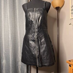 Wild Fable Black Faux Leather Mini Dress